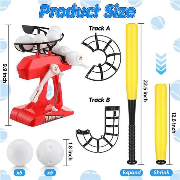 Auto Electronic Baseball Pitching Machine Set - Picture 2 of 7